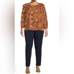 Terra & Sky Ruffle-Trim Blouse #M502